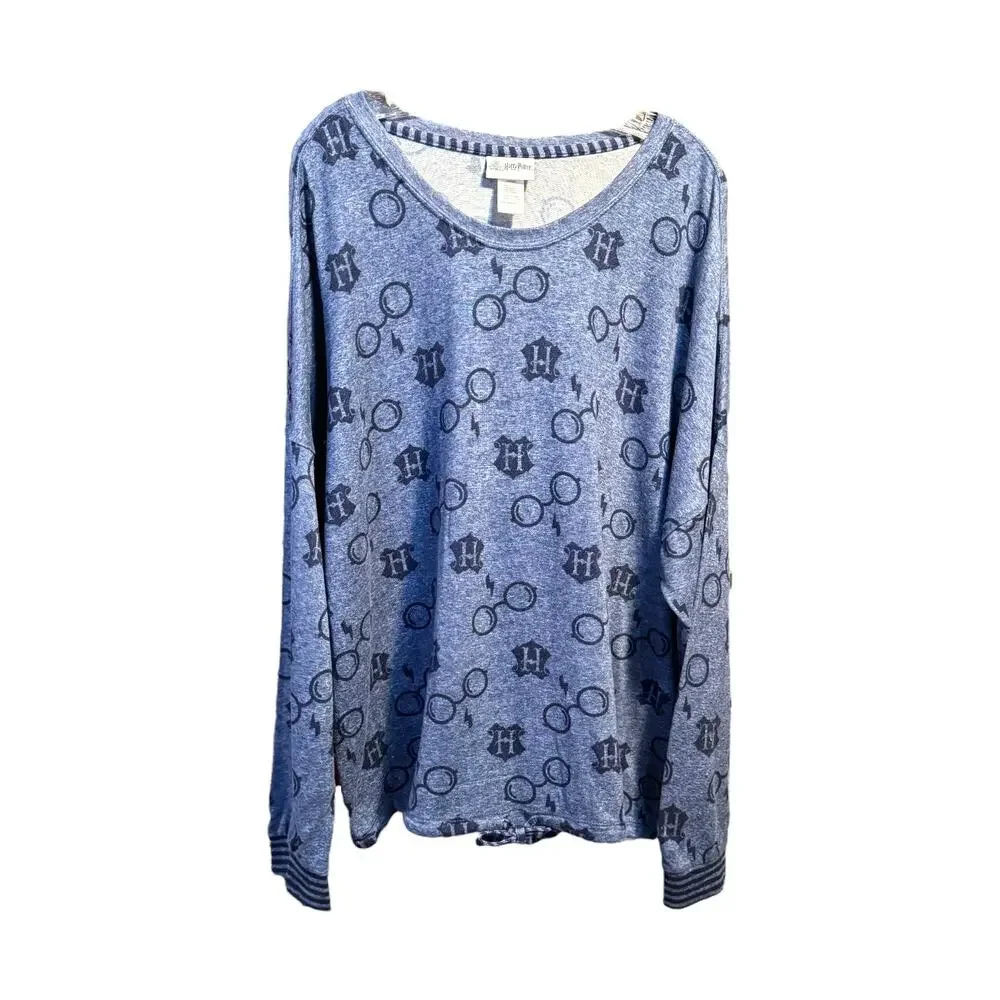 Harry Potter Wizarding World 2-Piece Pajama Lounge Set Blue XXL